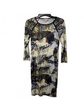 Philosophy Floral Tropical Island Print Whimsical 3/4 Sleeves Dress Size Small
